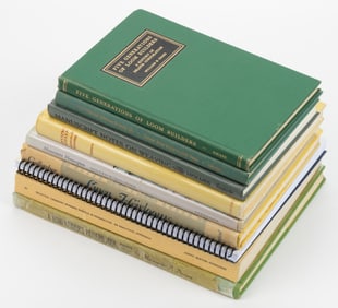 TEXTILES AND WEAVING HISTORICAL / REFERENCE VOLUMES, LOT OF NINE