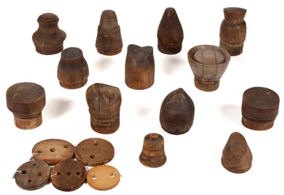 RICHMOND, VIRGINIA ASSOCIATED MILLINER'S HAT MOLDS, LOT OF 18