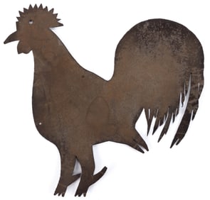 AMERICAN FOLK ART SHEET-IRON ROOSTER