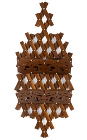 AMERICAN FOLK / TRAMP ART OVERSIZED WALL-POCKET