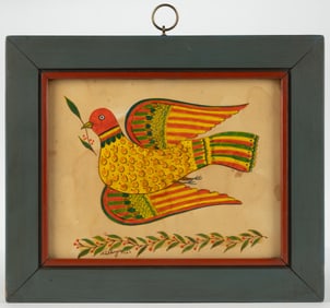 DAVID ELLINGER (PENNSYLVANIA, 1913-2003) FOLK ART DRAWING OF A DOVE