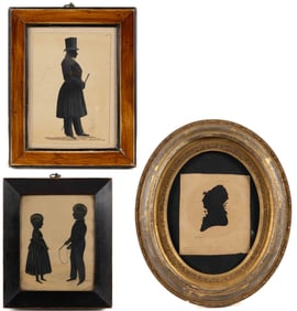 AMERICAN AND BRITISH SILHOUETTES, LOT OF THREE