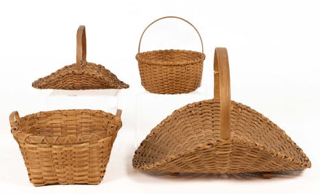 PRICE FAMILY AND OTHER PAGE CO., SHENANDOAH VALLEY OF VIRGINIA, STAVE-TYPE WOVEN-SPLINT BASKETS, LOT