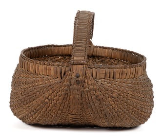 MID-ATLANTIC RIB-TYPE WOVEN-SPLINT BASKET