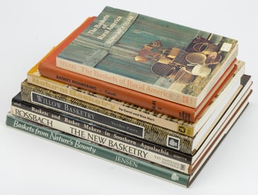 BASKETS AND BASKET-MAKING REFERENCE VOLUMES, LOT OF SEVEN