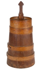 AMERICAN WOODEN PIGGIN-TYPE CHURN