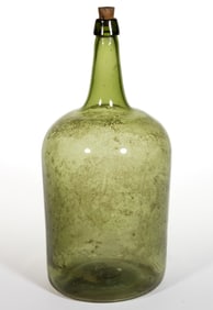 AMERICAN FREE-BLOWN GLASS DEMIJOHN / LARGE UTILITY BOTTLE