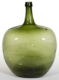 BLOWN-MOLDED GLASS DEMIJOHN / LARGE UTILITY BOTTLE