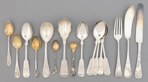 GORHAM AND OTHER STERLING SILVER FLATWARE, LOT OF 16