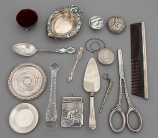 ANTIQUE / VINTAGE STERLING SILVER AND OTHER ARTICLES, LOT OF 15