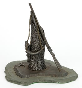 AMERICAN CRAFTSMAN-MADE STEEL LONG RIFLE STATUE