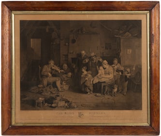 AFTER DAVID WILKIE (ENGLISH, 1784-1868) "THE BLIND FIDDLER" ENGRAVING