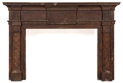 WYTHE CO., POSSIBLY HUDDLE FAMILY, VALLEY OF VIRGINIA POPLAR MANTEL