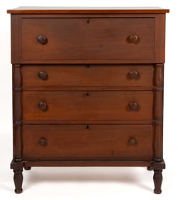 ROCKINGHAM CO., SHENANDOAH VALLEY OF VIRGINIA WALNUT CHEST OF DRAWERS