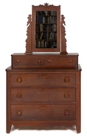ROCKINGHAM CO., SHENANDOAH VALLEY OF VIRGINIA, VERNACULAR VICTORIAN WALNUT DRESSER