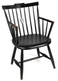 WINCHESTER, FREDERICK CO., SHENANDOAH VALLEY OF VIRGINIA PAINTED WINDSOR ARMCHAIR