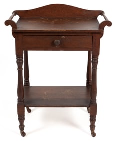 ROCKINGHAM CO., SHENANDOAH VALLEY OF VIRGINIA WALNUT OPEN WASHSTAND
