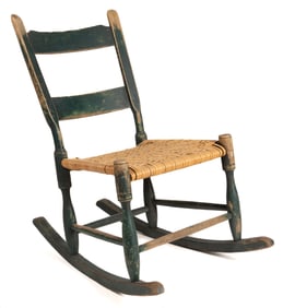 SHENANDOAH VALLEY OF VIRGINIA PAINTED WHITE OAK ROCKING CHAIR