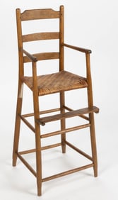 ISAAC SAMUEL GODLOVE (1868-1936), ATTRIBUTED, WARDENSVILLE, WEST VIRGINIA CHILD'S HIGH CHAIR