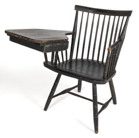 VIRGINIA PAINTED WINDSOR WRITING ARM CHAIR