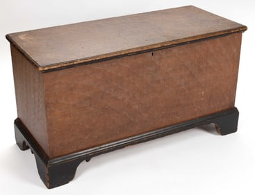MID-ATLANTIC PAINT-DECORATED POPLAR BLANKET CHEST