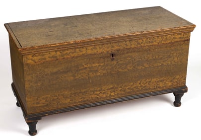 PENNSYLVANIA PAINT-DECORATED PINE BLANKET CHEST