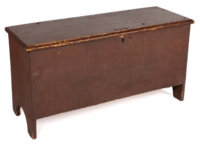 NEW ENGLAND PAINTED PINE BLANKET CHEST