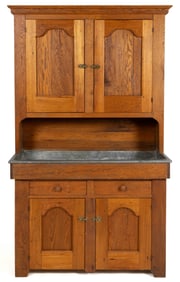 AMERICAN RED OAK DRYSINK CUPBOARD