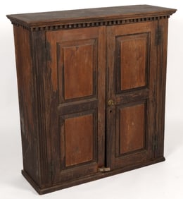 AMERICAN FEDERAL WALNUT BOOKCASE / PRESS TOP