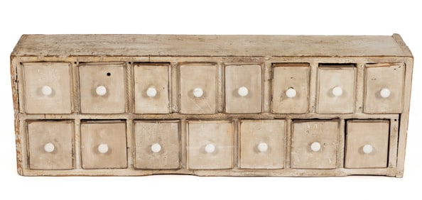 AMERICAN PAINTED APOTHECARY CABINET