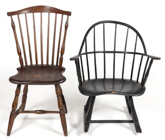AMERICAN WINDSOR CHAIRS, LOT OF TWO