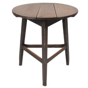 BRITISH REGIONAL PAINTED PINE CRICKET TABLE