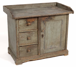 COUNTRY PAINTED PINE CUPBOARD