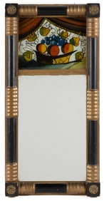 AMERICAN CLASSICAL PARCEL-GILT LOOKING GLASS / WALL MIRROR