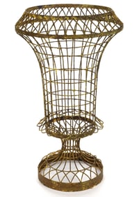 FRENCH-STYLE OVERSIZED WIRE GARDEN URN / TABLE BASE