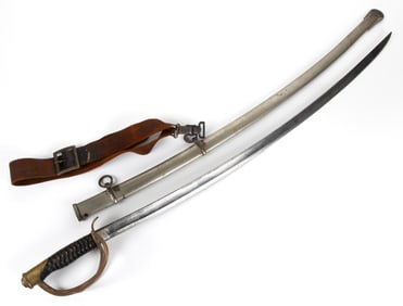 CIVIL WAR AMES MODEL 1860 LIGHT CAVALRY SABER AND SCABBARD