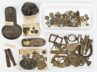 CIVIL WAR CONFEDERATE AND UNION EXCAVATED ARTIFACTS, UNCOUNTED LOT