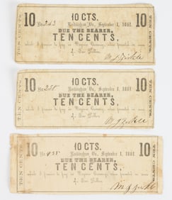 RARE ROCKINGHAM CO., SHENANDOAH VALLEY OF VIRGINIA CIVIL WAR OBSOLETE CURRENCY / PRIVATE SCRIP