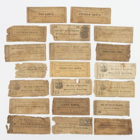 ASSORTED CIVIL WAR VIRGINIA OBSOLETE CURRENCY / NOTES, LOT OF 20