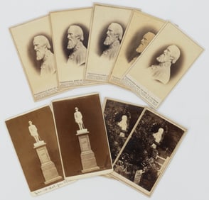 CIVIL WAR CONFEDERATE GENERAL CDV PHOTOGRAPHS, LOT OF NINE