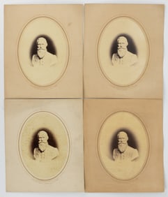 CIVIL WAR CONFEDERATE GEN. J.E.B. STUART PHOTOGRAPHS, LOT OF FOUR