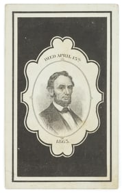 ABRAHAM LINCOLN MOURNING CARD