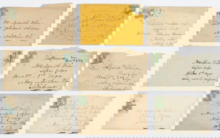 CIVIL WAR CONFEDERATE POSTAL COVERS TO IDENTIFIED SOLDIER, LOT OF NINE