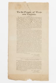 CIVIL WAR WEST VIRGINIA CONFEDERATE IMPRINT BROADSIDE