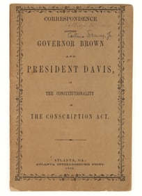 RARE GEORGIA CONFEDERATE IMPRINT PAMPHLET