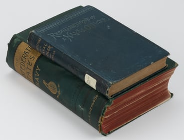 ANTIQUARIAN CIVIL WAR CONFEDERATE NAVAL HISTORICAL VOLUMES, LOT OF TWO