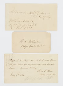 CIVIL WAR CONFEDERATE OFFICIAL AND OFFICERS SIGNATURES, LOT OF THREE