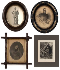 CIVIL WAR CONFEDERATE GEN. THOMAS J. "STONEWALL" JACKSON PORTRAIT PRINTS, LOT OF FOUR