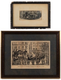 CIVIL WAR PRESIDENT ABRAHAM LINCOLN PRINTS, LOT OF TWO