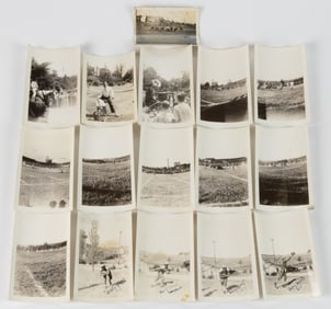 LUCY ADDISON HIGH SCHOOL, ROANOKE, VIRGINIA AFRICAN-AMERICAN FOOTBALL TEAM PHOTOGRAPHS, LOT OF 16